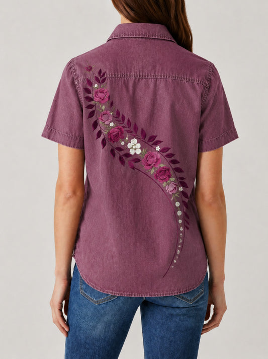 Prairie Rose RB-TOP15 – Back View – Riley – deep plum