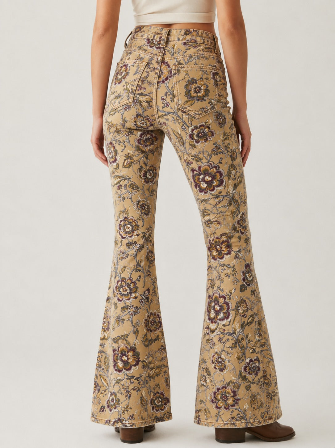 Desert Bloom Tan RB-BOT04 – Back View – Riley – tan