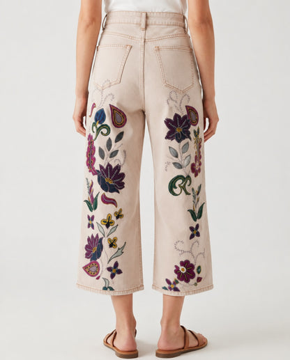 Cactus Bloom Beige Floral 2 RB-BOT24 – Back View – Riley – beige