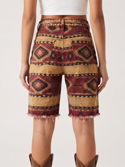 Desert Mirage Rust Geometric RB-BOT08 – Back View – Riley – rust, tan