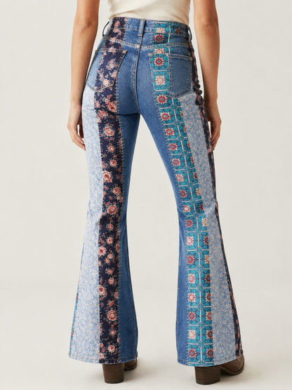 Desert Bloom Blue RB-BOT04 – Back View – Riley – Blue, Teal, Navy, Red