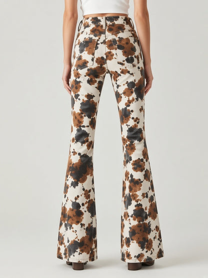 Cowhide Bloom Bootcut Jeans