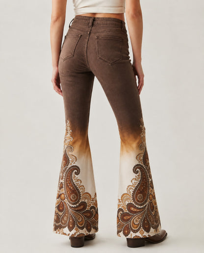 Desert Mirage Brown Paisley RB-BOT04 – Back View – Riley – brown