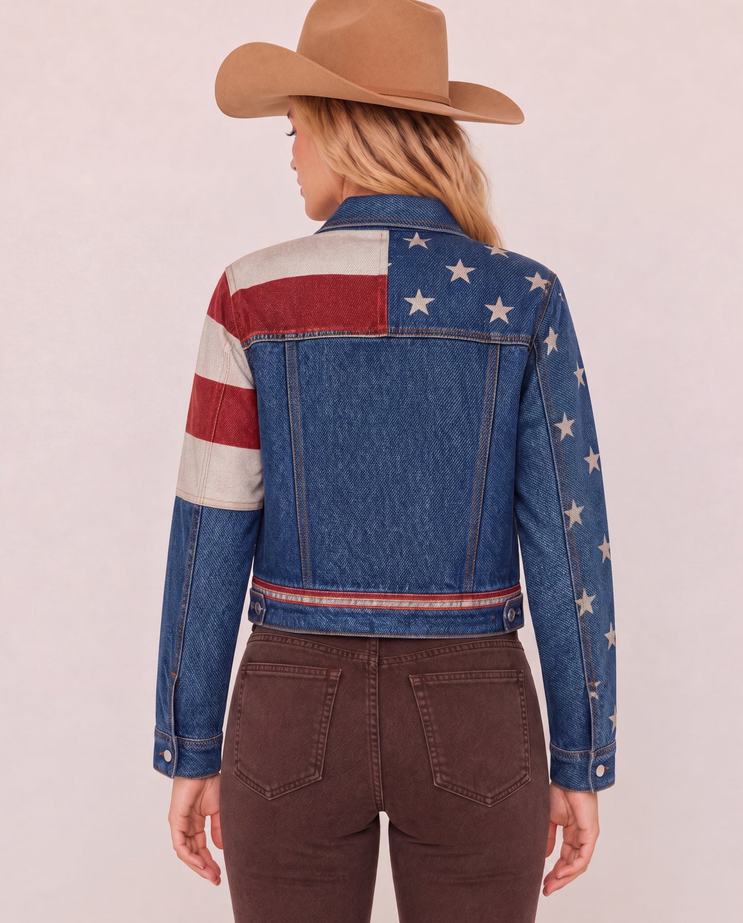 Starlight Rodeo RB-JKT01 – Back View – Riley – Blue, Red, White