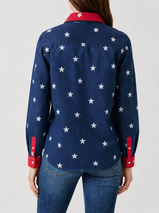 Starlight Ranger Navy RB-TOP16 – Back View – Riley – Navy Blue, Red, White