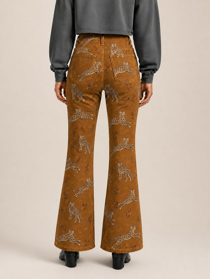 Cheetah Canyon Bootcut Jeans – Back View – Riley – brown