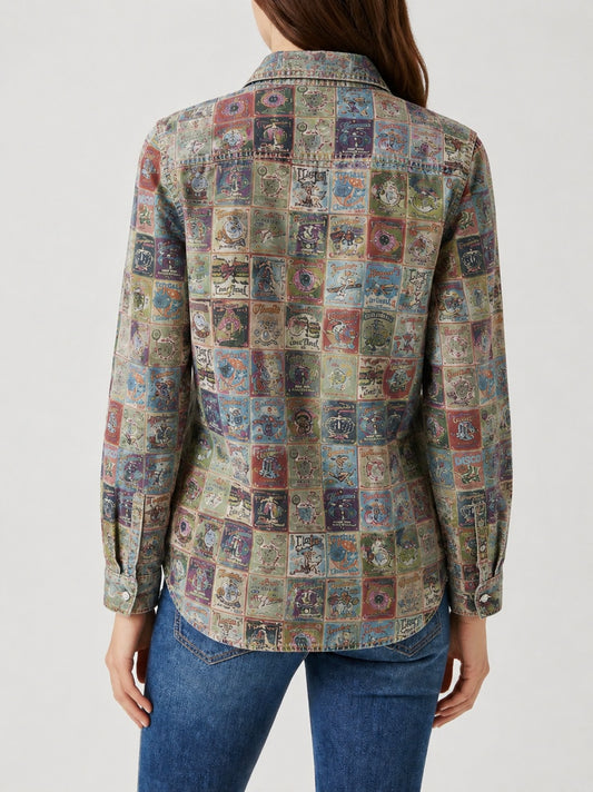Prairie Patchwork Multicolor Patchwork RB-TOP16 – Back View – Riley – Multicolor