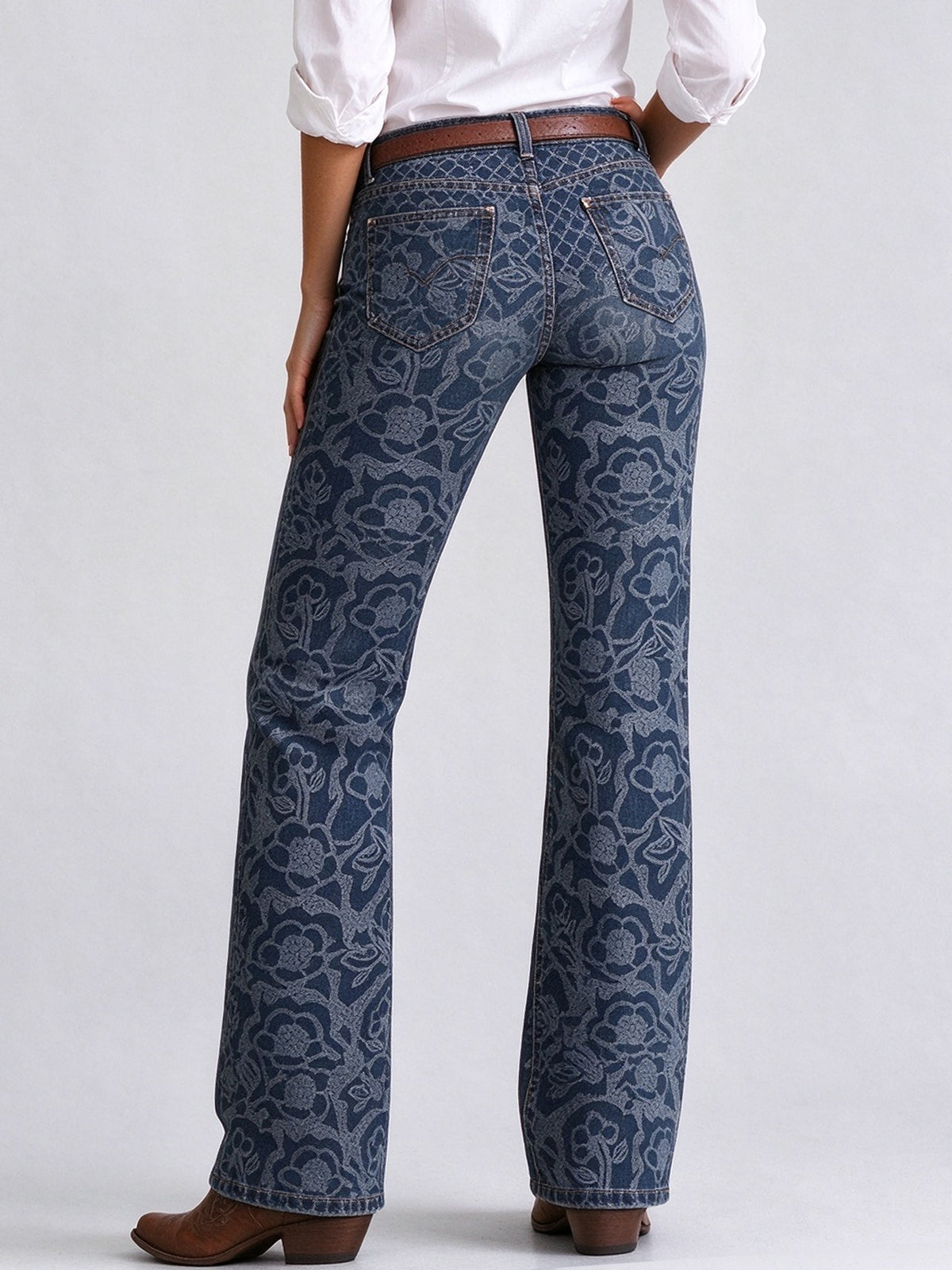 Ridge Bluebonnet Low-Rise Bootcut Jeans