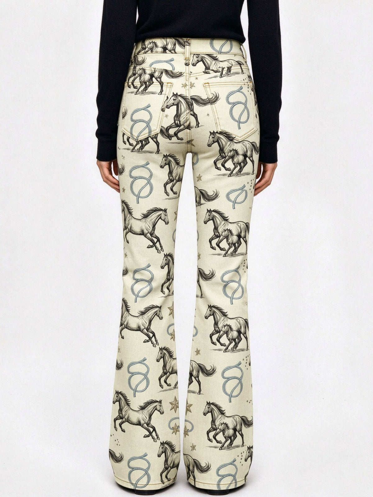 Tooled Concho Heritage Flare Jeans