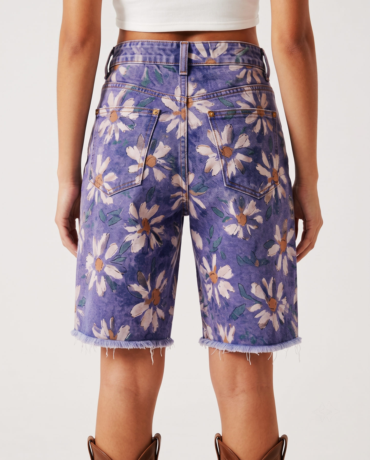 Daisy Desert Purple RB-BOT08 – Back View – Riley – Purple Wash