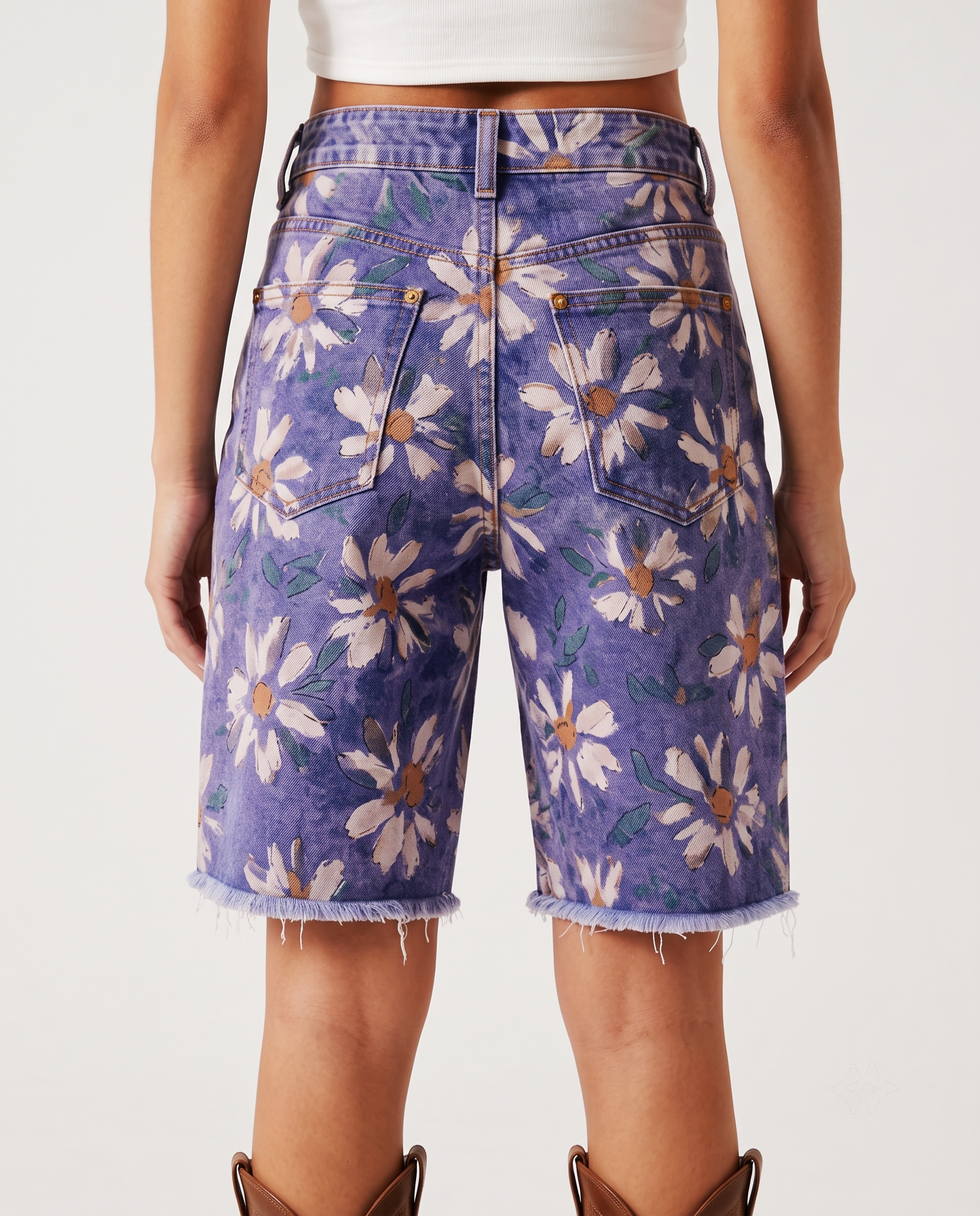 Daisy Desert Purple RB-BOT08 – Back View – Riley – Purple Wash