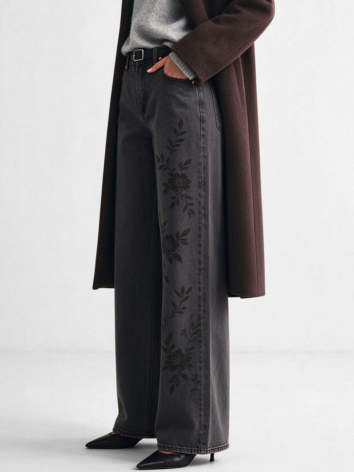 Sunset Rose Wide-Leg Jeans