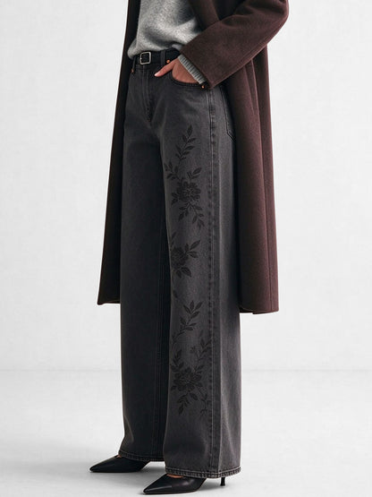 Sunset Rose Wide-Leg Jeans