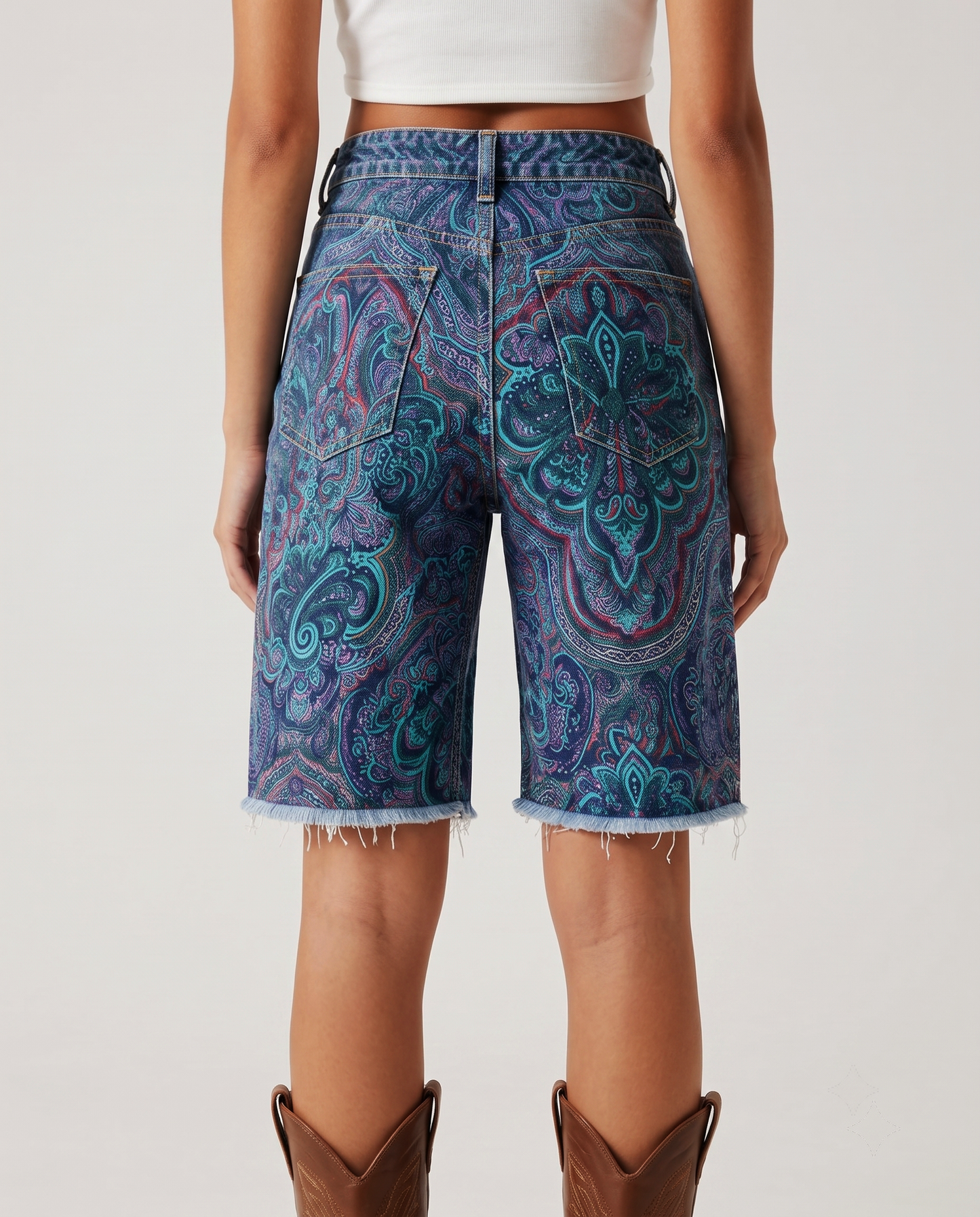 Paisley Prairie Dark RB-BOT08 – Back View – Riley – Dark Indigo