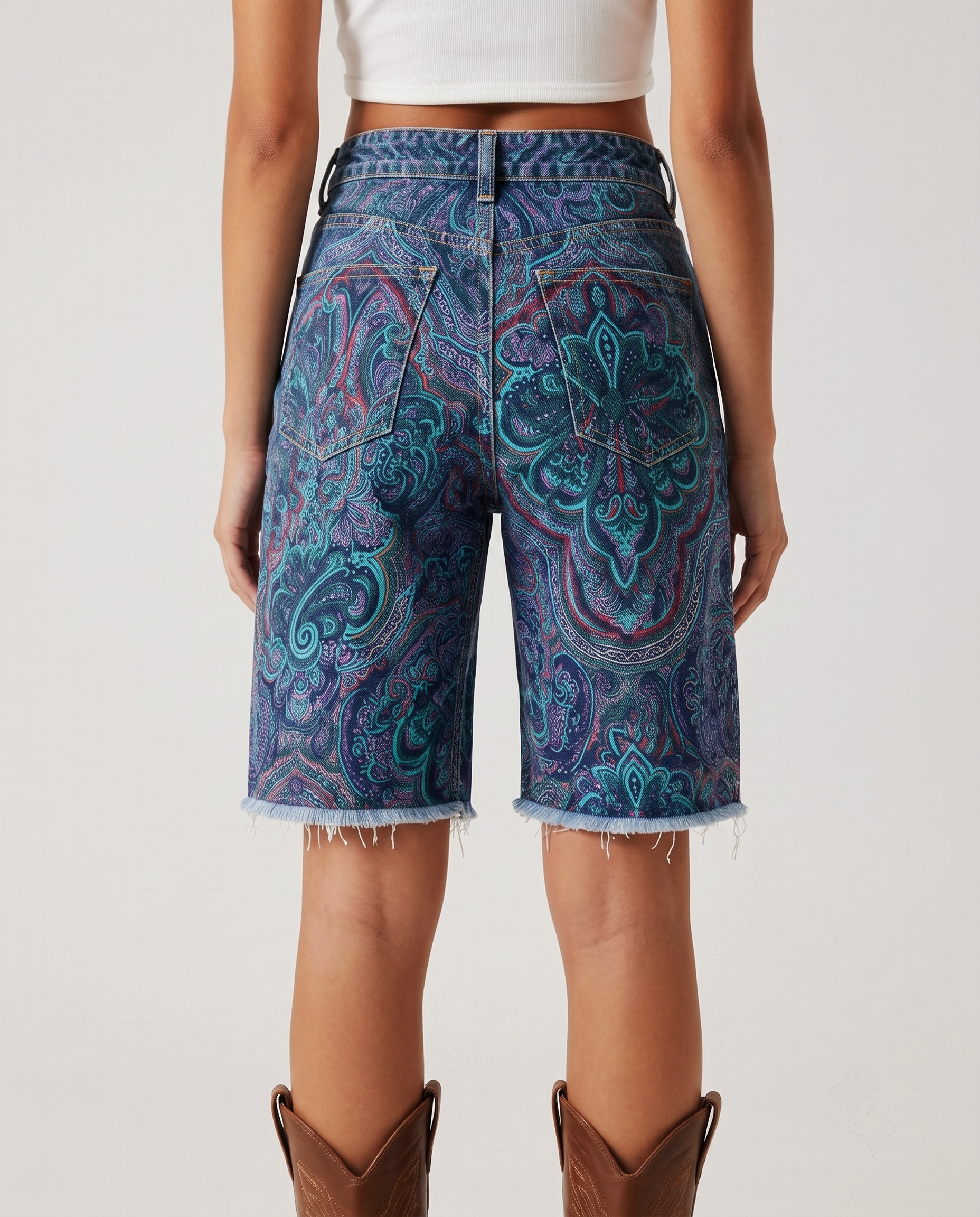 Paisley Prairie Dark RB-BOT08 – Back View – Riley – Dark Indigo