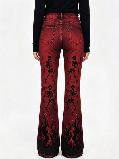 Dance of Bones Bootcut Jeans