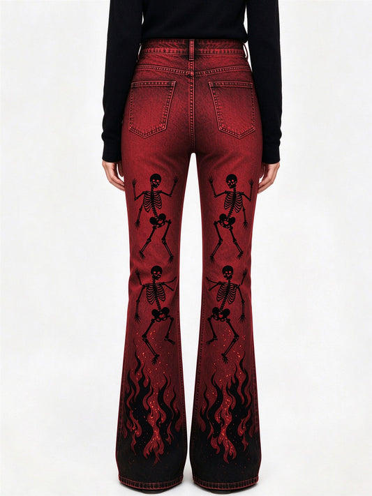 Dance of Bones Bootcut Jeans