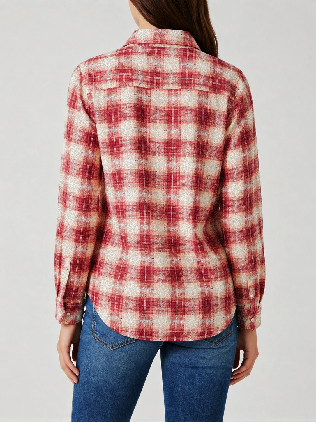 Prairie Flame RB-TOP16 – Back View – Riley – red, cream