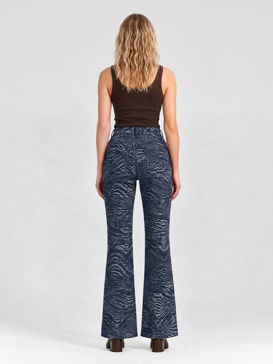 Desert Wave Blue Bootcut Jeans