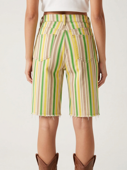 Yellow-Green Stripe RB-BOT23 – Back View – Riley – Medium Blue