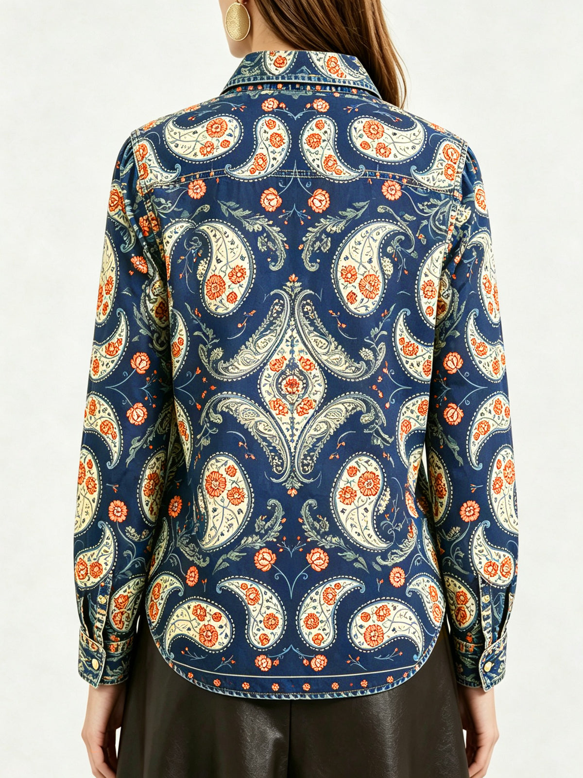 Prairie Bloom RB-TOP16 – Back View – Riley – Navy Blue