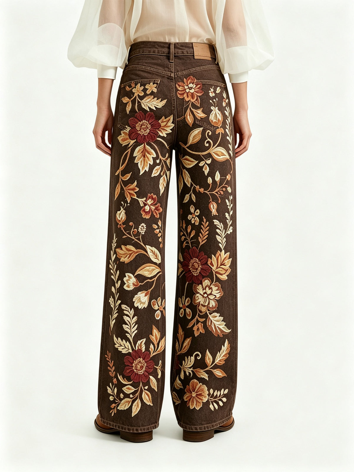 Prairie Bloom Brown RB-BOT05 – Back View – Riley – brown