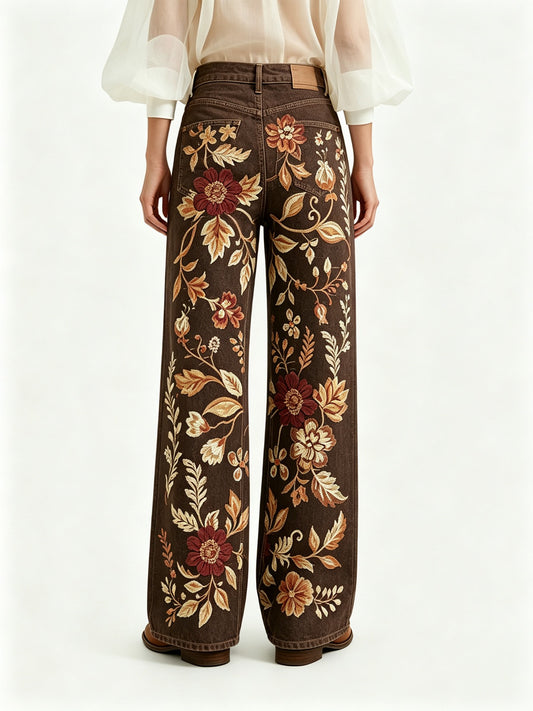 Prairie Bloom Brown RB-BOT05 – Back View – Riley – brown