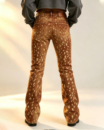 Desert Mirage Bootcut Jeans – Back View – Riley – brown