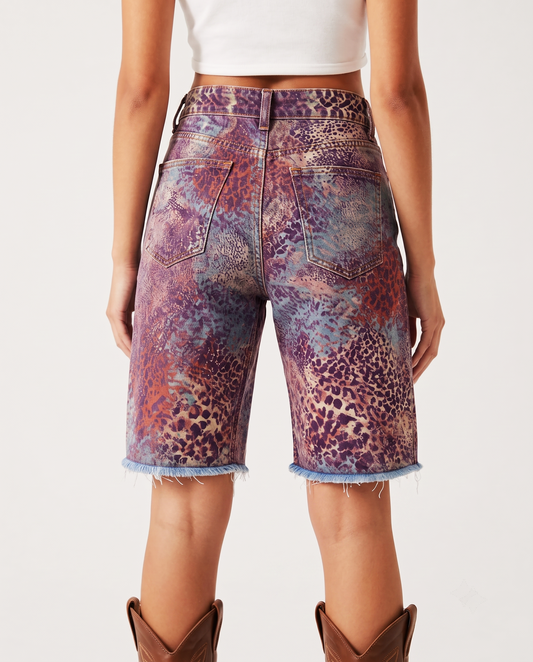 Canyon Leopard Purple RB-BOT08 – Back View – Riley – Purple Wash