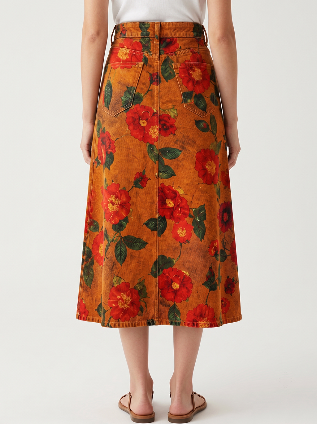Cactus Rose RB-SKT10 – Back View – Jessie – rust