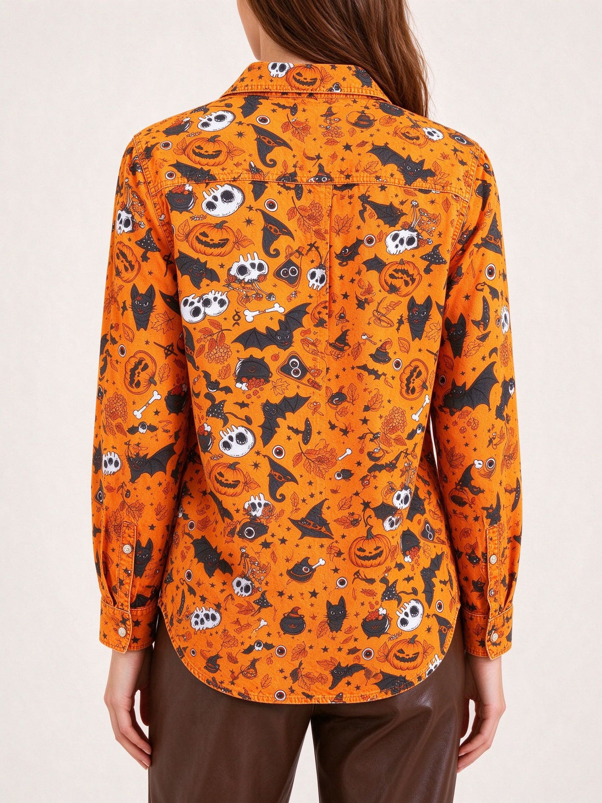 Halloween Harvest Long Sleeve Denim Shirt