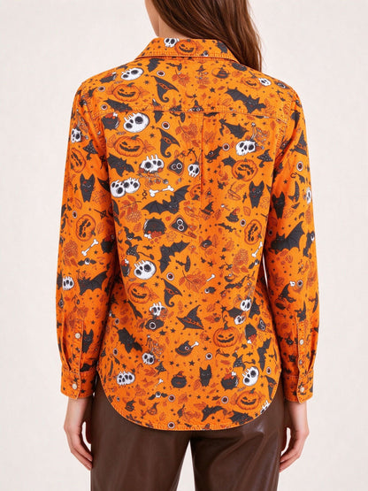 Halloween Harvest Long Sleeve Denim Shirt