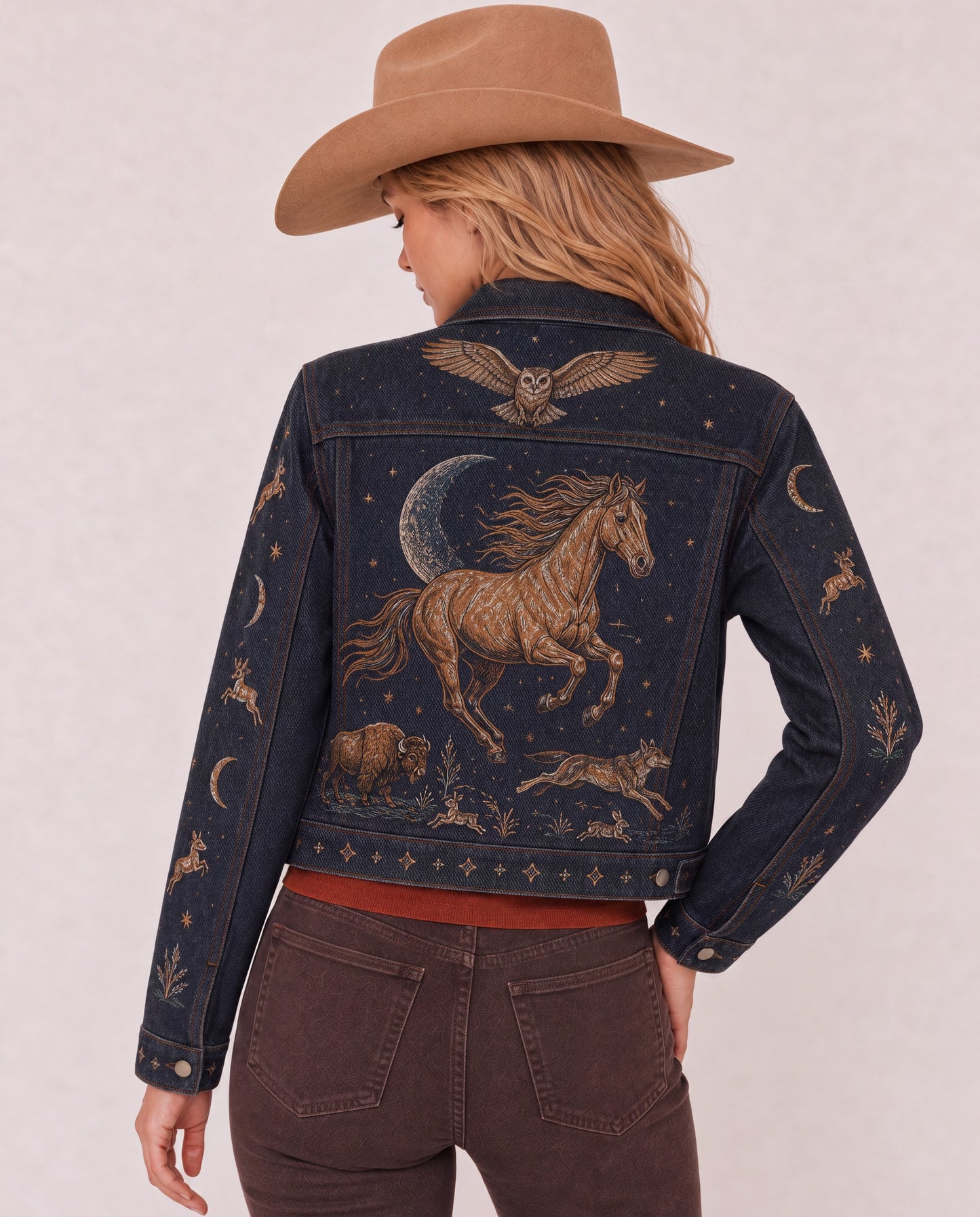 Prairie Wild RB-JKT01 – Back View – Riley – Indigo