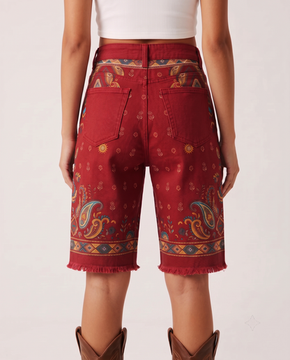 Desert Paisley Red RB-BOT08 – Back View – Riley – Red