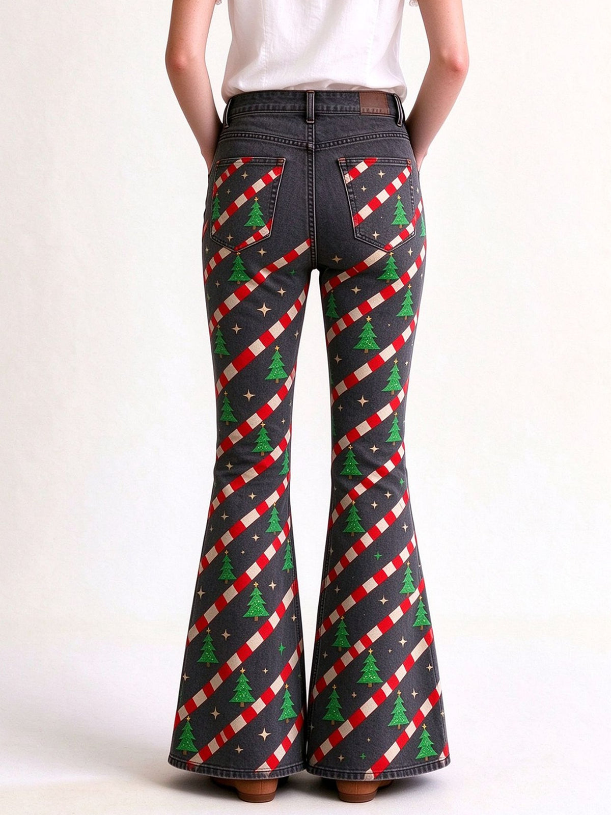 Rodeo Candy Stripe Flare Jeans