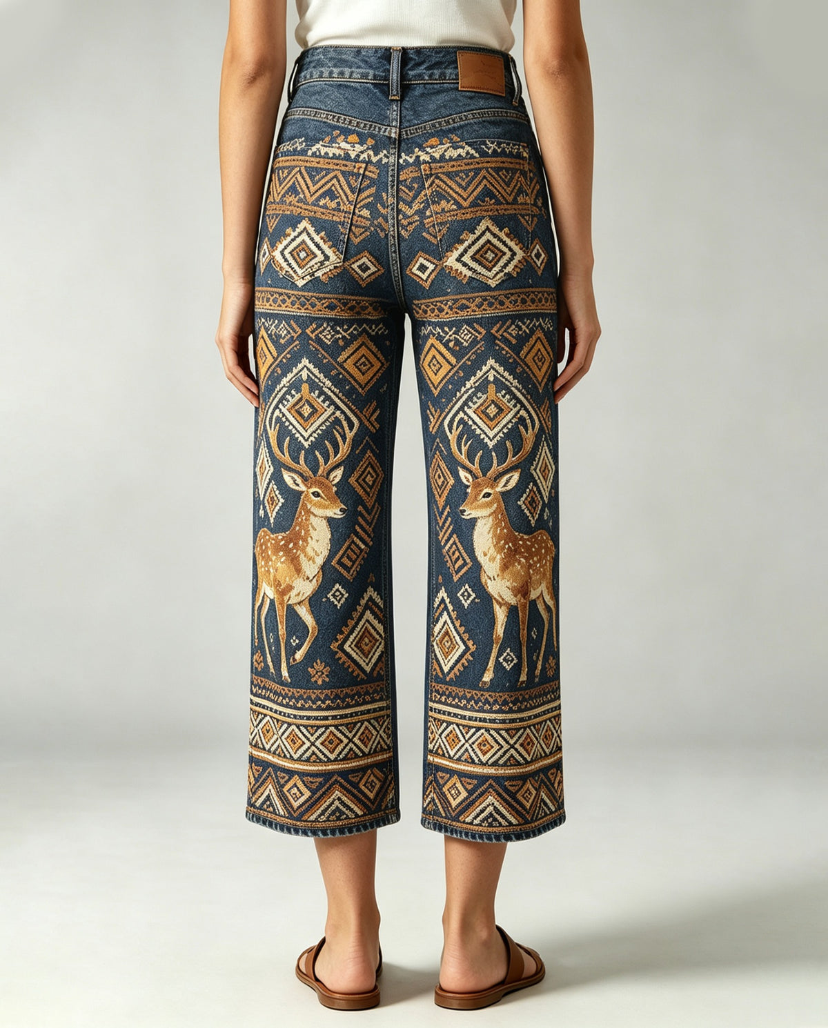 Deer Ridge Navy RB-BOT24 – Back View – Riley – navy blue, tan, brown