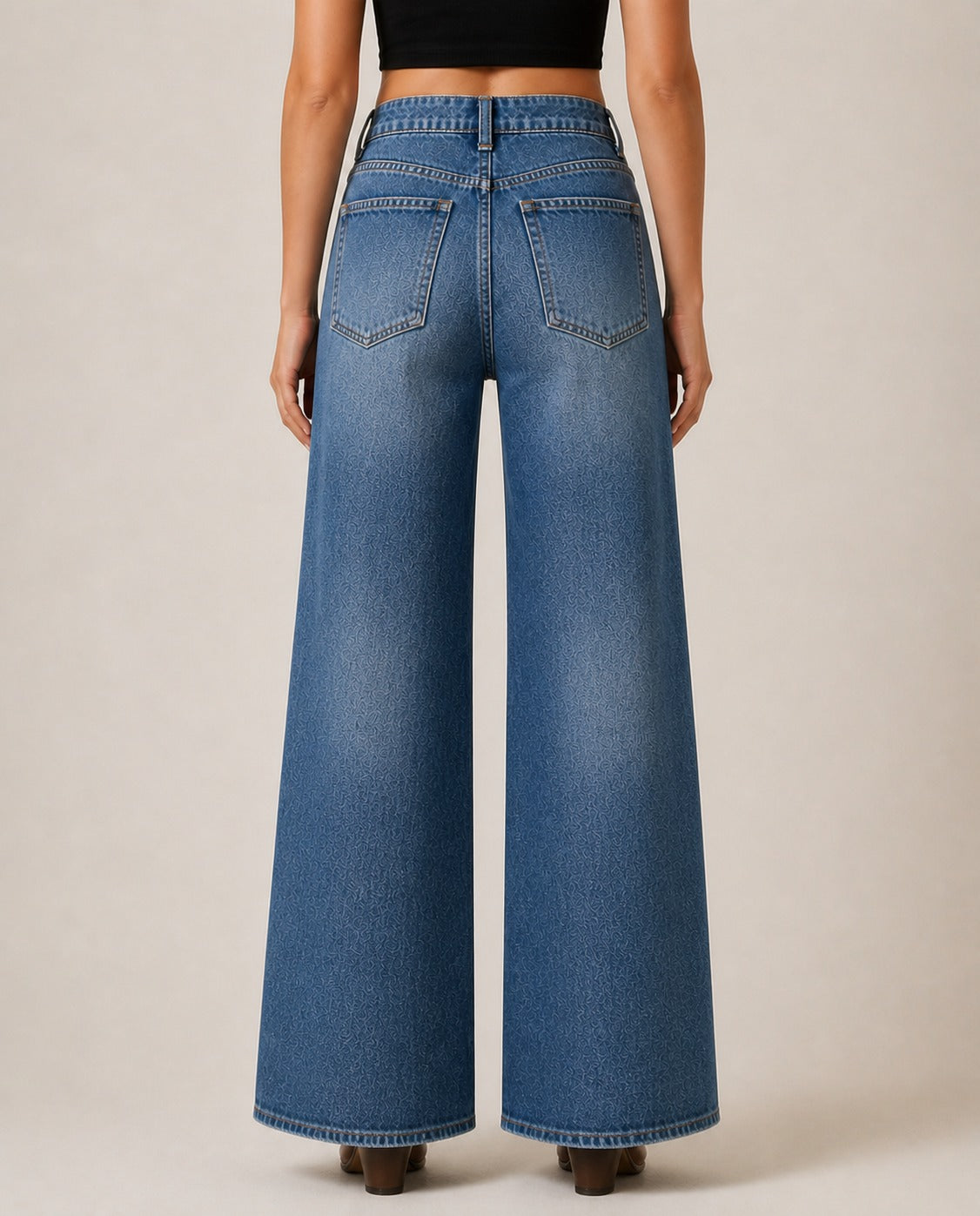 Prairie Bloom Medium RB-BOT05 – Back View – Riley – Medium Blue