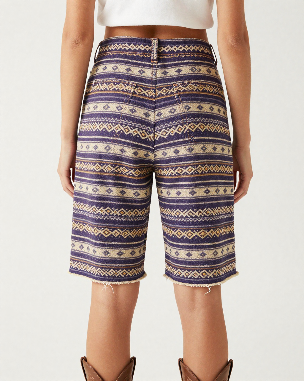 Plum Sand Zigzag Diamond Combo RB-BOT08 – Back View – Jessie – Gold