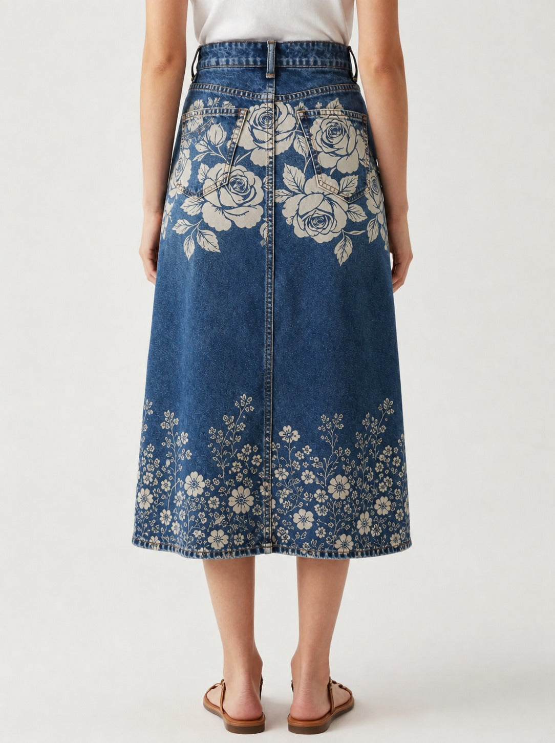 Prairie Rose RB-SKT10 – Back View – Riley – Denim Blue