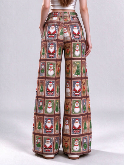 Buckaroo Christmas Blocks Wide-Leg Jeans