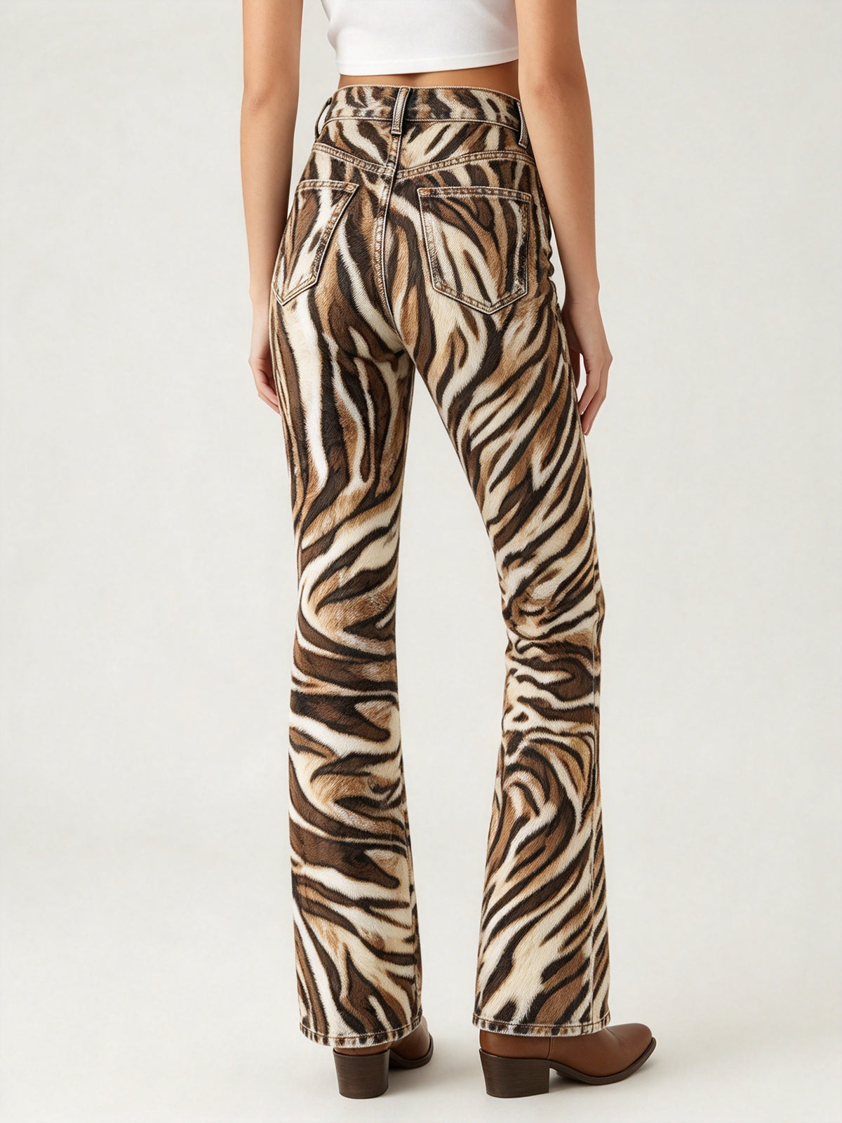 Rodeo Zebra Stripe Bootcut Jeans