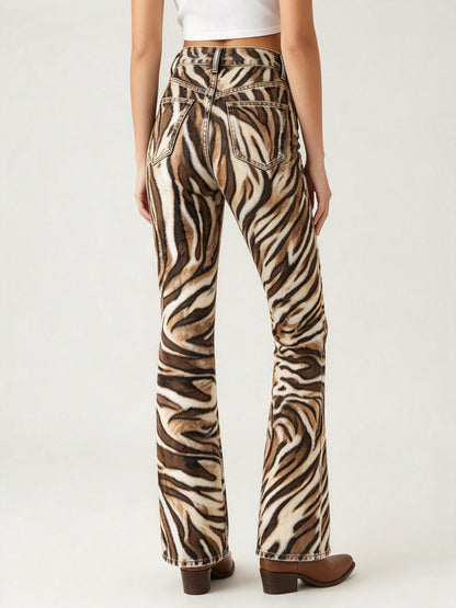 Rodeo Zebra Stripe Bootcut Jeans