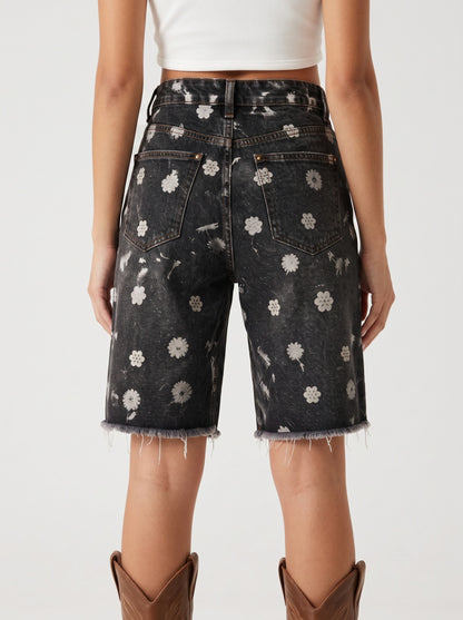 Desert Bloom Black Floral RB-BOT08 – Back View – Riley – black