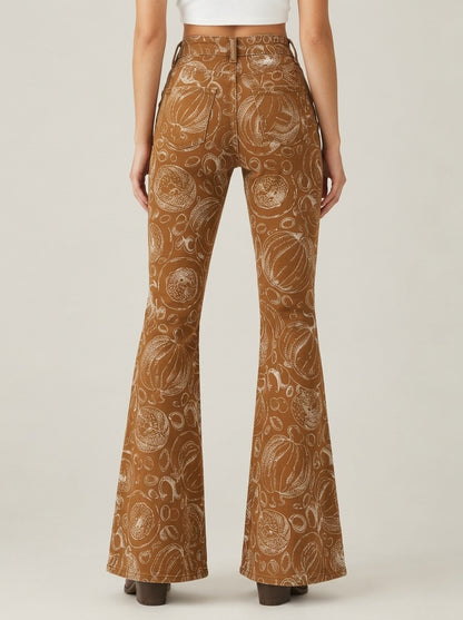 Desert Mirage Tan Bootcut Jeans – Back View – Riley – tan