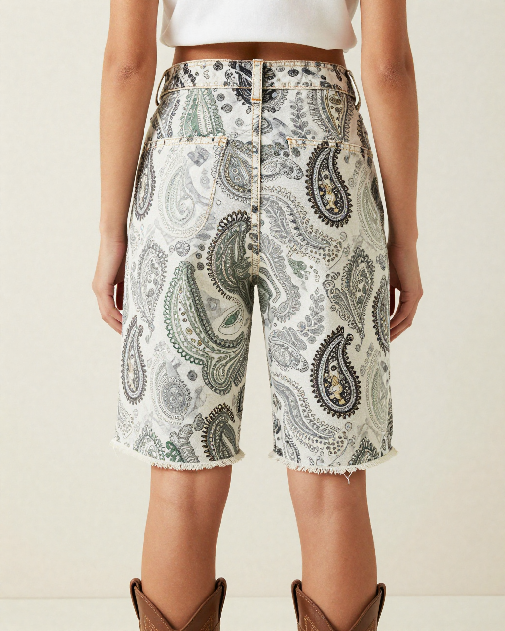 Marble Stone Paisley RB-BOT08 – Back View – Jessie – Pearl / Grey