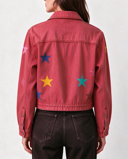 Rodeo Star Stampede Cropped Denim Jacket