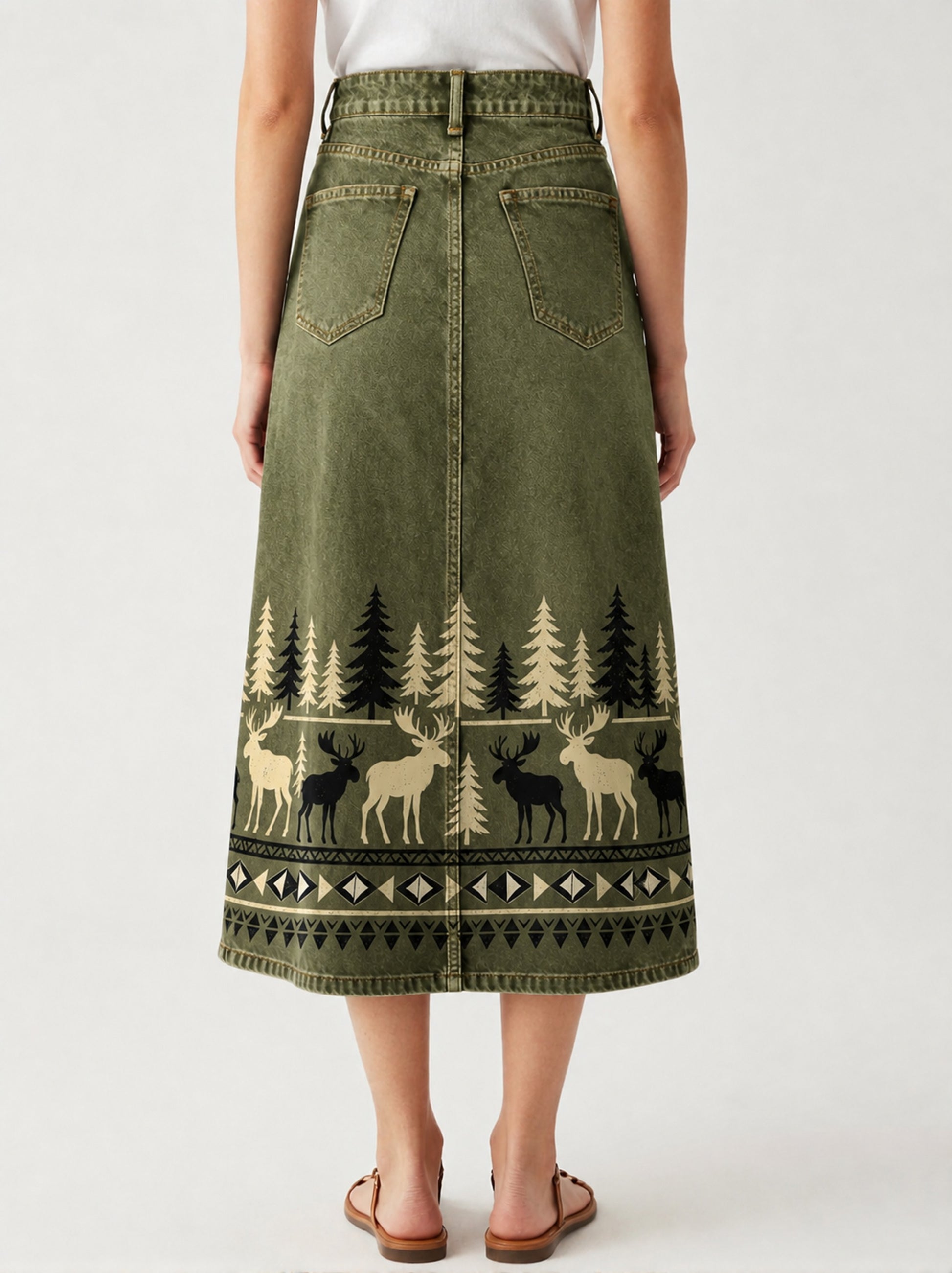 Pine Ridge Stroll RB-SKT10 – Back View – Riley – olive green