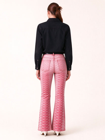 Desert Rose Scales Bootcut Jeans