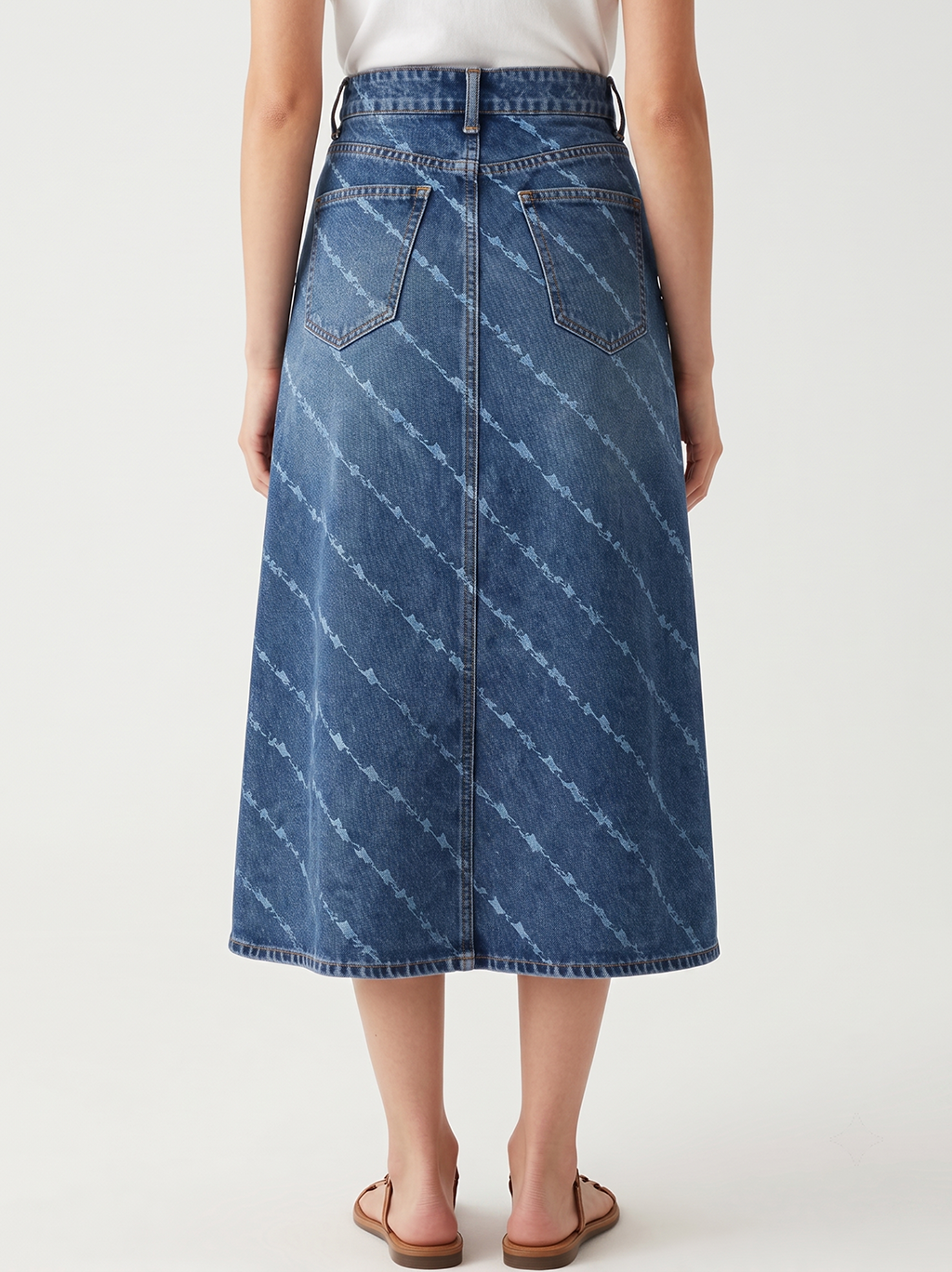 Rancher's Ripple RB-SKT10 – Back View – Jessie – Indigo