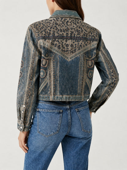 Desert Mirage Denim RB-JKT01 – Back View – Riley – Denim Blue, Beige
